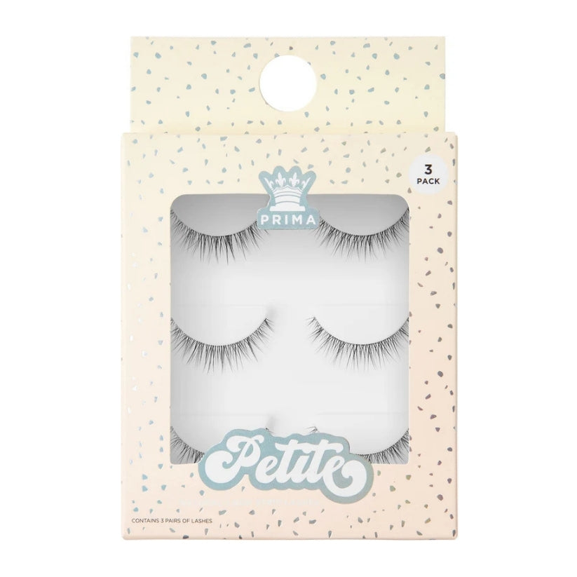 Petite Natural Look Strip Lashes #P503C Clear Band Triple Pack