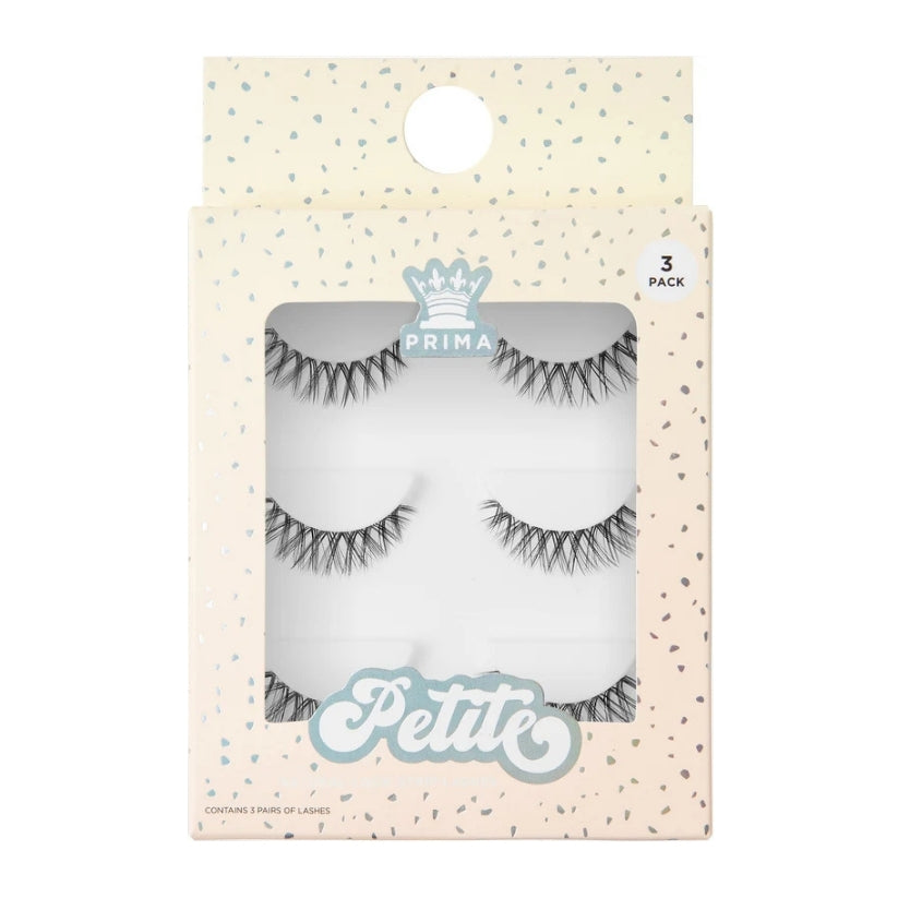 Petite Natural Look Strip Lashes #P502C Clear Band Triple Pack
