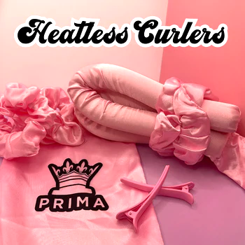 Prima Heatless Hair Curler Set In Pink