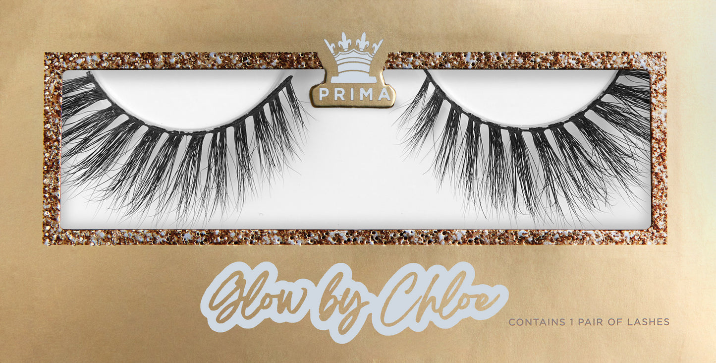 GLOW BY CHLOE X PRIMALASH LUXURY MINK STRIP LASHES #GOLDEN HOUR